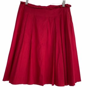 Vintage Calypso Christiane Celle Red Silk Skirt L